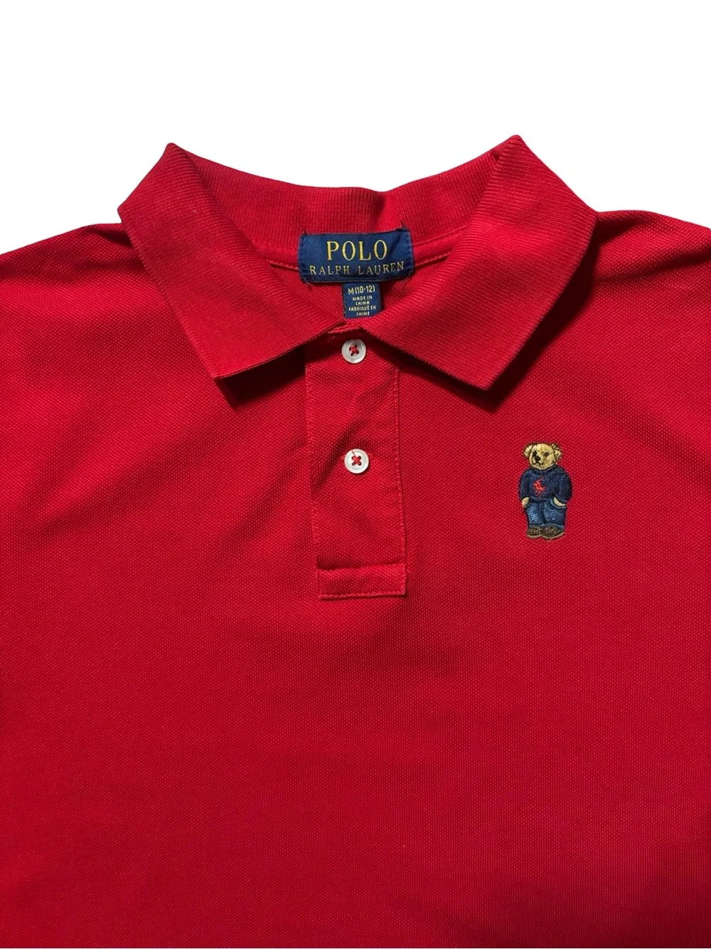 Ralph Lauren Red Polo Bear Short Sleeve Kids Polo